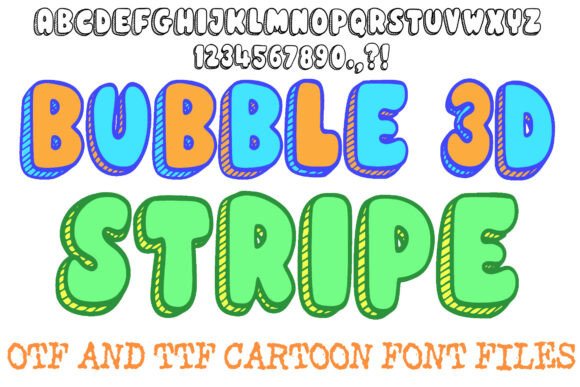 Bubble 3d Stripe: A Playful Display Font for Makers
