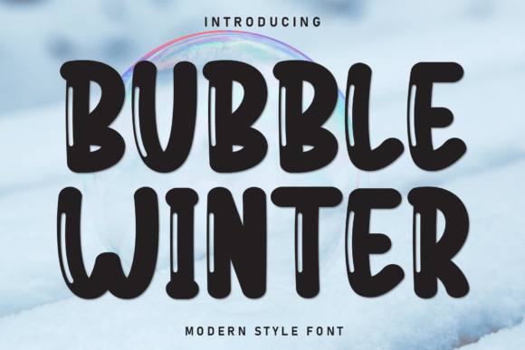 Bubble Winter Font for Cozy Craft Designs