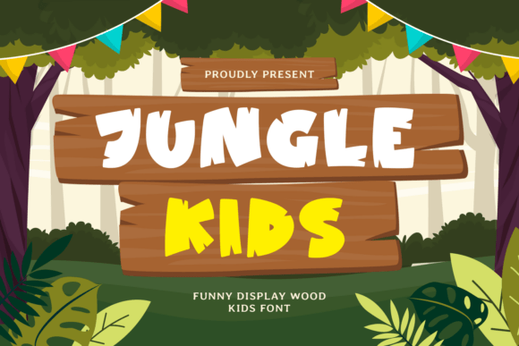 Jungle Kids: A Playful Wood-Style Display Font Review
