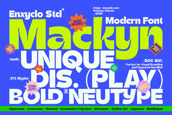 Mackyn: A Bold Display Font for Editorial Design