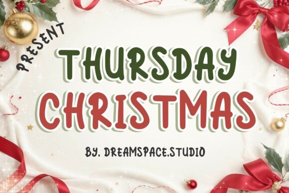 Thursday Christmas Typeface for Festive Branding