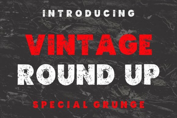 Vintage Round Up Font for Editorial Design