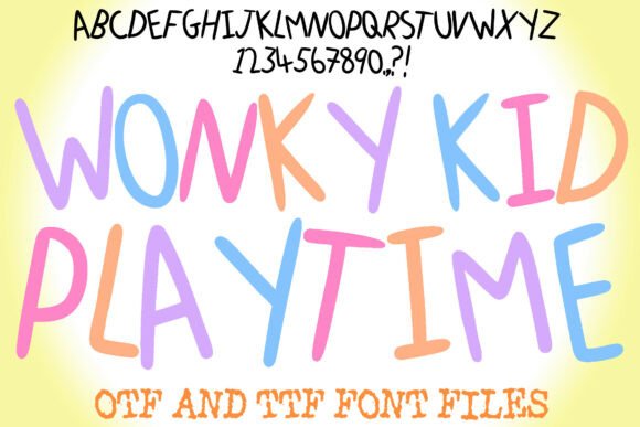 Wonky Kid Playtime: A Handwritten Display Font for Web Design